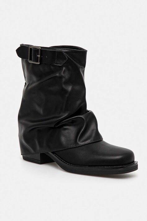 Answear Lab botine femei, culoarea negru, cu toc drept, izolare usoara