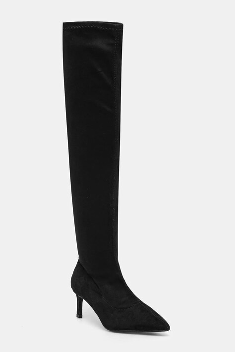 Answear Lab cizme femei, culoarea negru, cu toc cui
