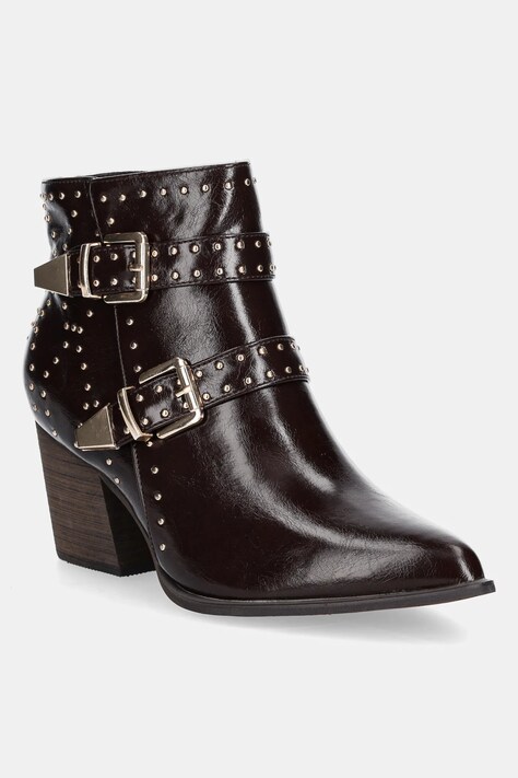 Answear Lab botine femei, culoarea maro, cu toc drept