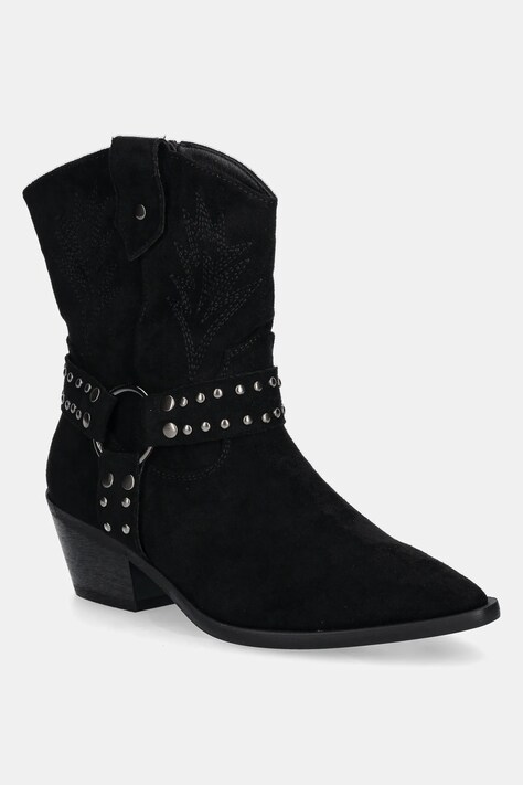 Answear Lab botine femei, culoarea negru, cu toc drept