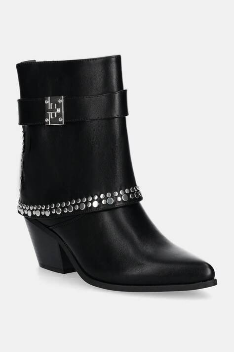 Полусапожки Answear.LAB женские цвет чёрный каблук кирпичик