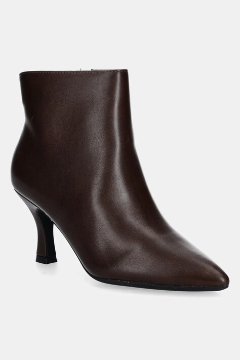 Answear Lab botine femei, culoarea maro, cu toc cui