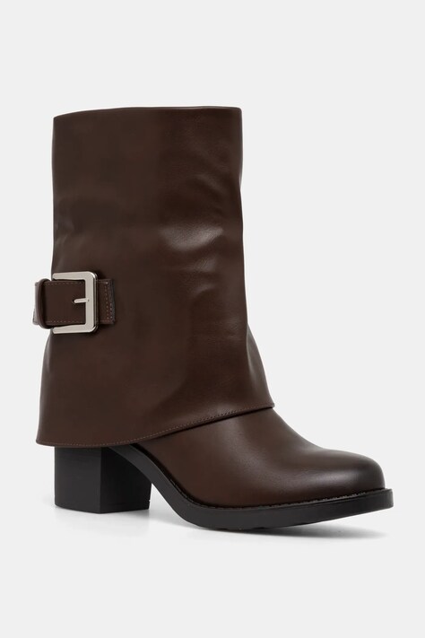Answear Lab botine femei, culoarea maro, cu toc drept