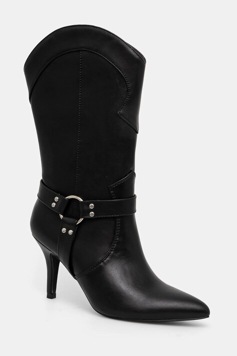 Answear Lab cizme femei, culoarea negru, cu toc cui