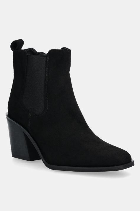Ботинки Answear.LAB женские цвет чёрный каблук кирпичик слегка утеплённый