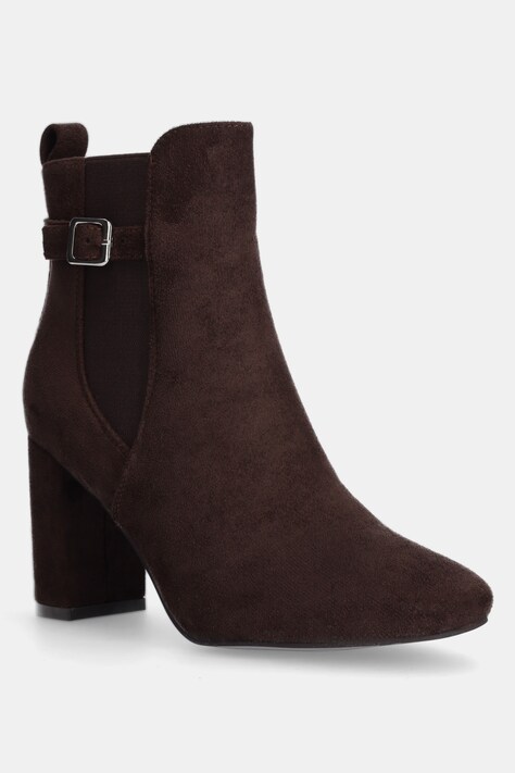 Answear Lab botine femei, culoarea maro, cu toc drept