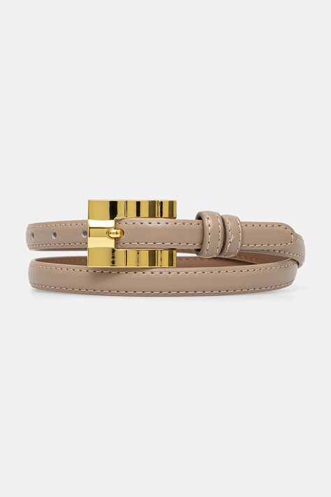 Answear Lab curea de piele femei, culoarea bej