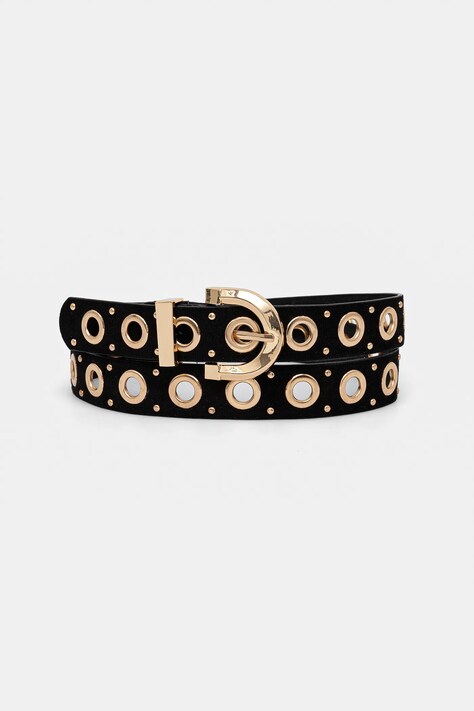 Answear Lab curea de piele femei, culoarea negru