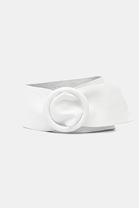 Answear Lab curea de piele culoarea alb