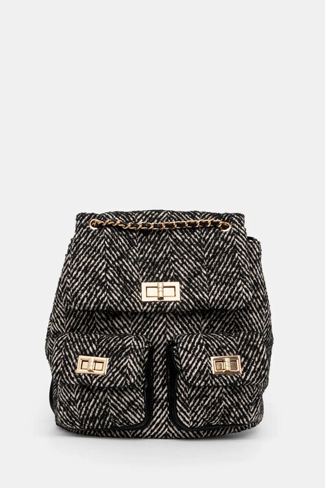 Batoh Answear.LAB dámský, černá barva, malý, vzorovaný