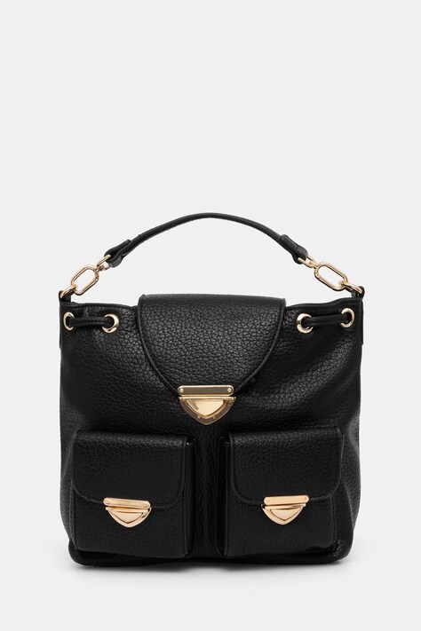 Answear Lab rucsac femei, culoarea negru, mic, neted