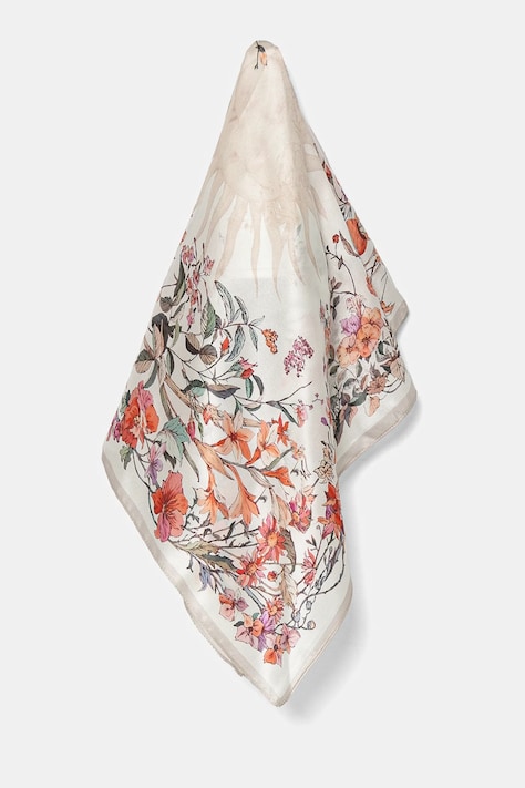 Hedvábný šátek Answear.LAB růžová barva