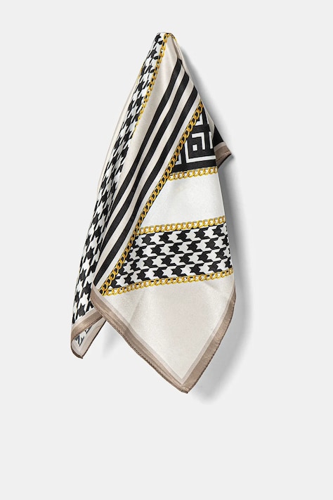 Hedvábný šátek Answear.LAB černá barva