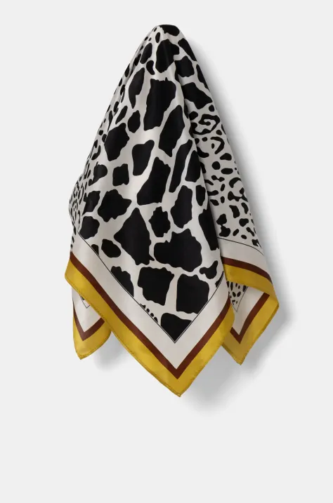 Hedvábný šátek Answear.LAB žlutá barva