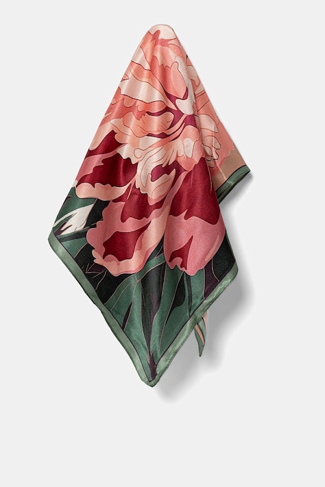 Μεταξωτό φουλάρι Answear.LAB χρώμα: πράσινο