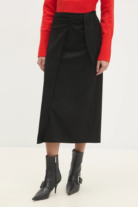 Answear Lab fustă culoarea negru, midi, creion