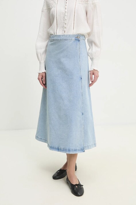 Answear Lab fustă din denim midi, evazati