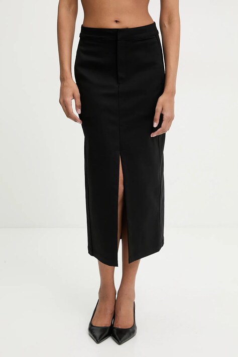 Answear Lab fustă culoarea negru, midi, creion