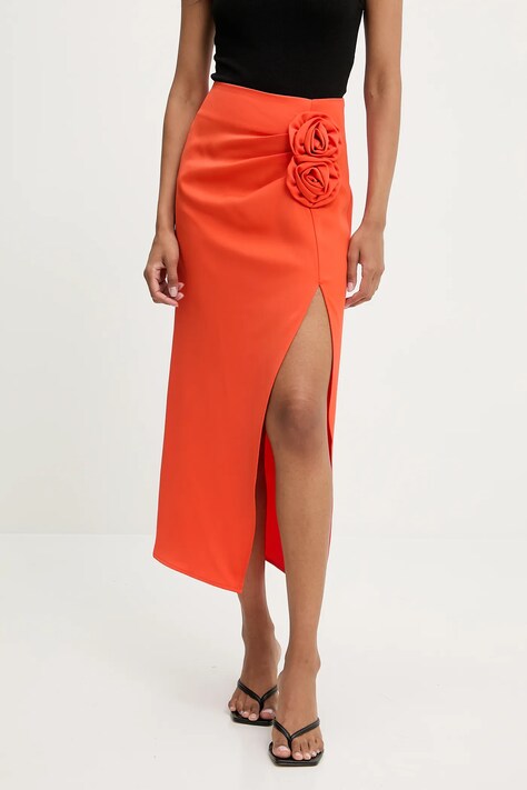 Answear Lab fustă culoarea rosu, maxi, creion