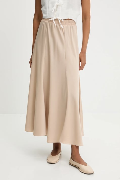 Answear Lab fustă culoarea bej, maxi, evazati