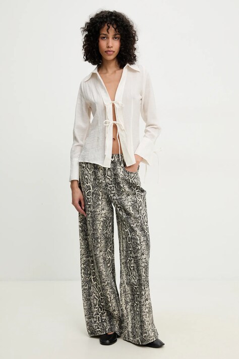 Answear Lab jeans femei, culoarea maro