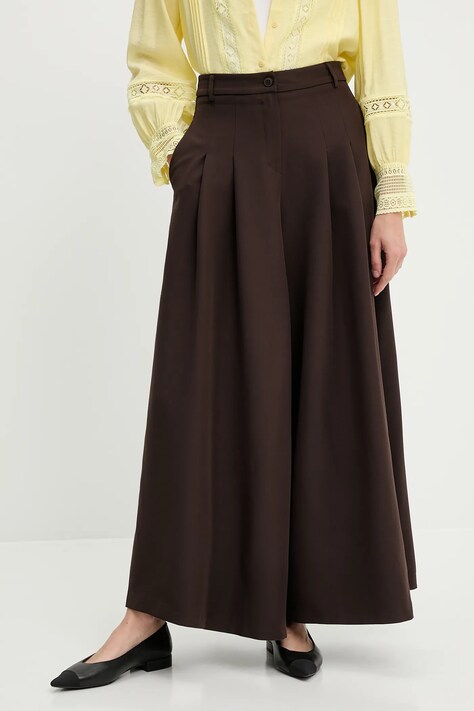 Answear Lab pantaloni colore marrone