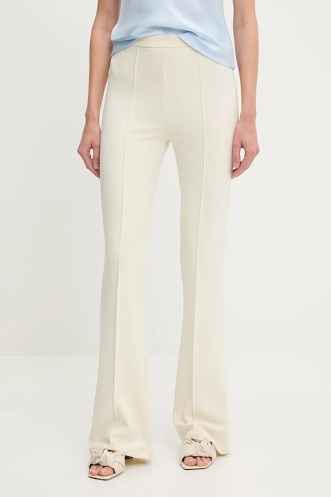 Kalhoty Answear Lab dámské, béžová barva, zvony, high waist