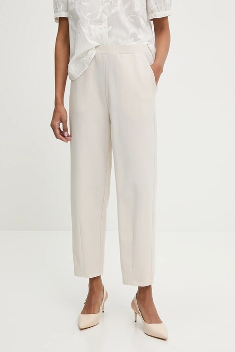 Kalhoty Answear Lab dámské, béžová barva, high waist