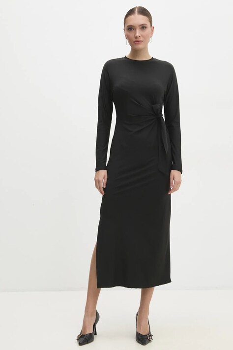 Answear Lab rochie culoarea negru, maxi, dreaptă