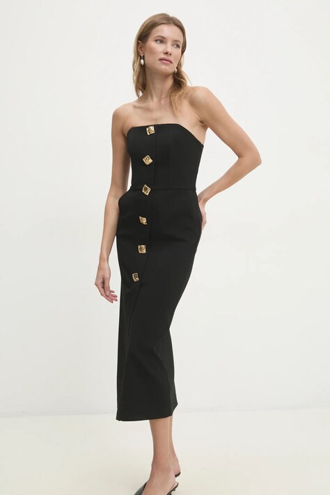 Платье Answear.LAB цвет чёрный midi облегающая