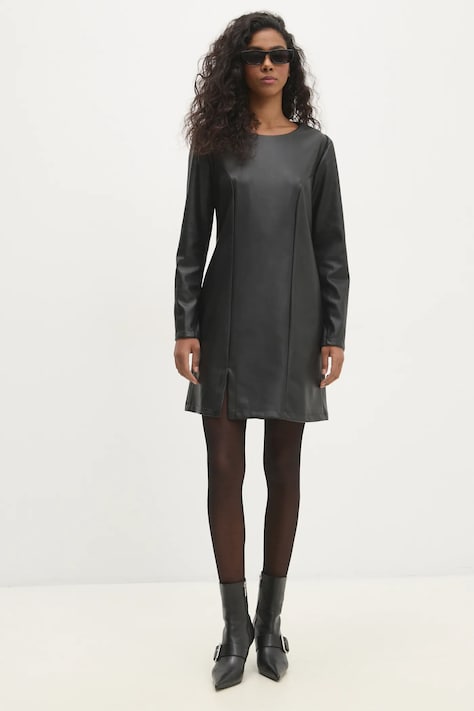 Answear Lab rochie culoarea negru, mini, evazată