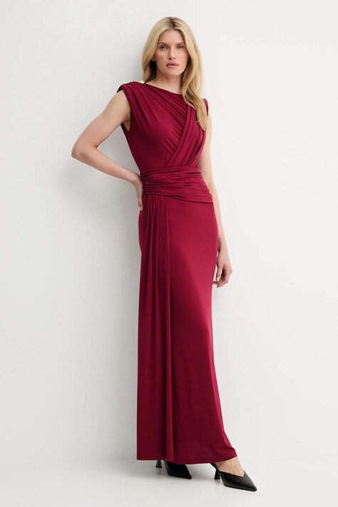 Haljina Answear.LAB boja: crvena, maxi, ravna