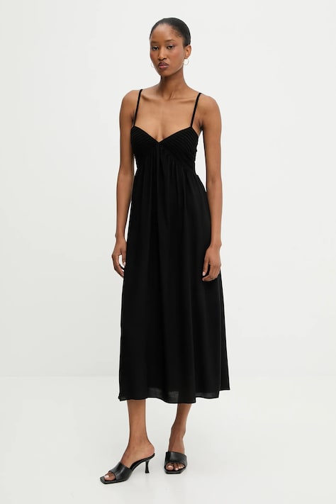 Answear Lab rochie culoarea negru, maxi, evazată