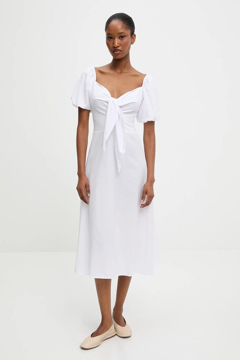 Answear Lab rochie culoarea alb, mini, dreaptă