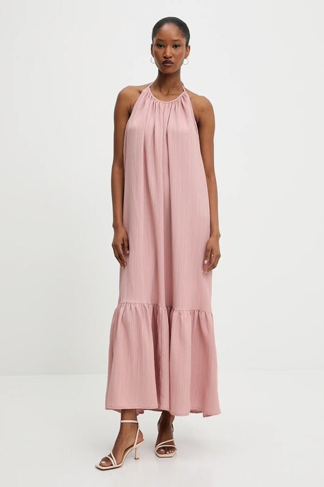 Answear Lab rochie culoarea roz, maxi, oversize