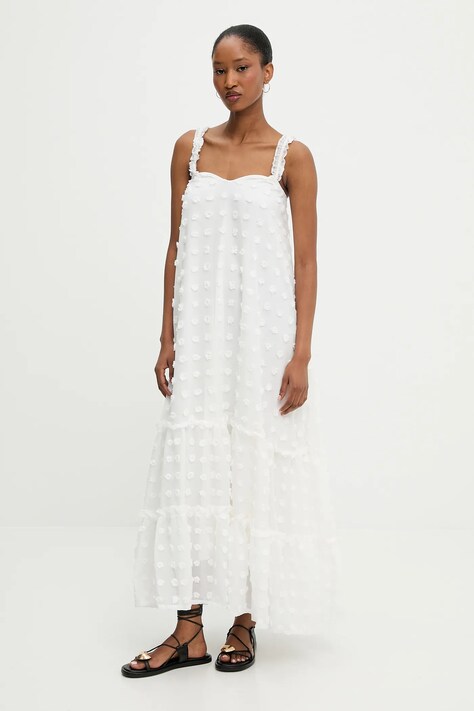 Answear Lab rochie culoarea alb, maxi, oversize