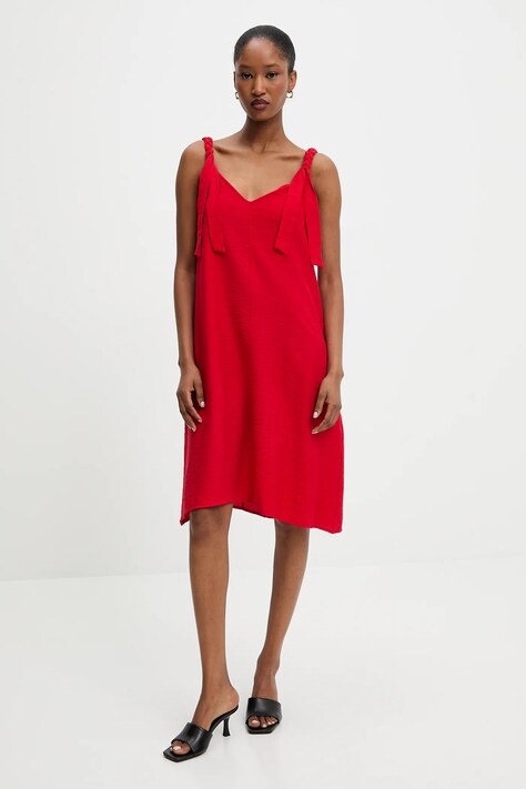 Answear Lab rochie culoarea rosu, mini, evazată