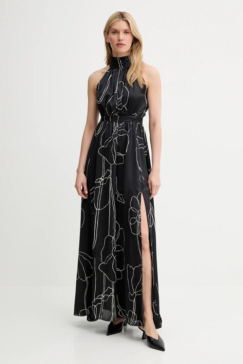 Answear Lab rochie culoarea negru, maxi, evazată