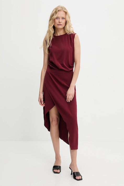 Answear Lab rochie culoarea rosu, midi, mulata