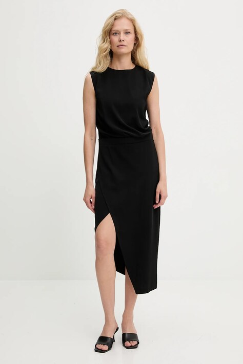 Answear Lab rochie culoarea negru, midi, mulata
