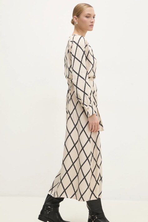 Answear Lab rochie culoarea bej, maxi, dreaptă