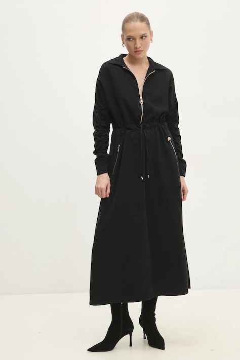 Answear Lab rochie culoarea negru, maxi, evazată