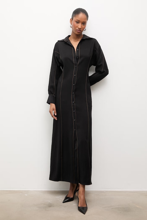 Answear Lab rochie culoarea negru, maxi, oversize