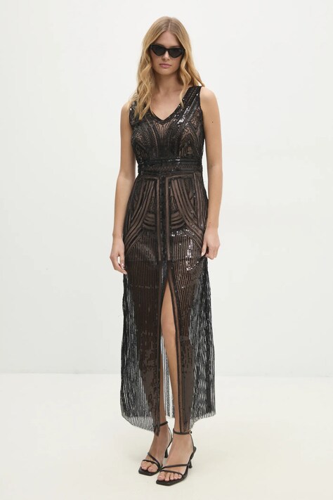 Šaty Answear.LAB béžová barva, maxi