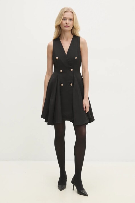 Answear Lab rochie culoarea negru, mini, evazată