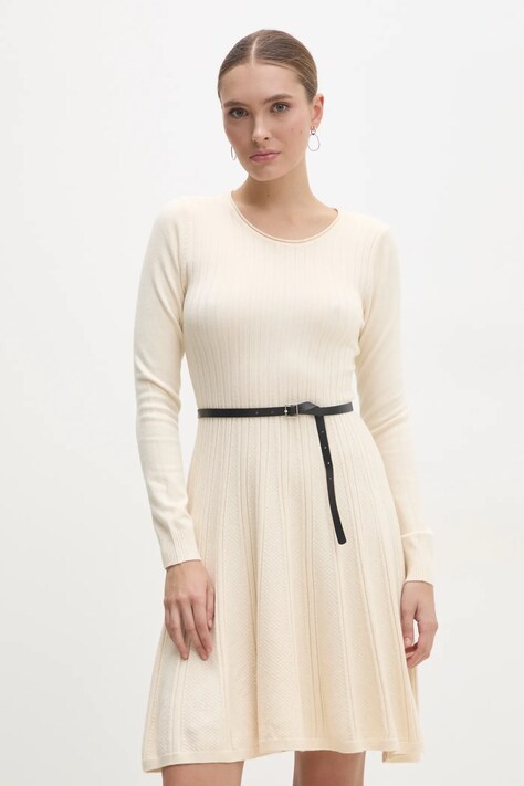 Answear Lab rochie culoarea bej, mini, evazată