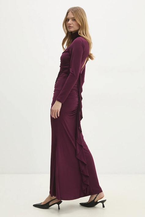 Answear Lab rochie culoarea bordo, maxi, mulată