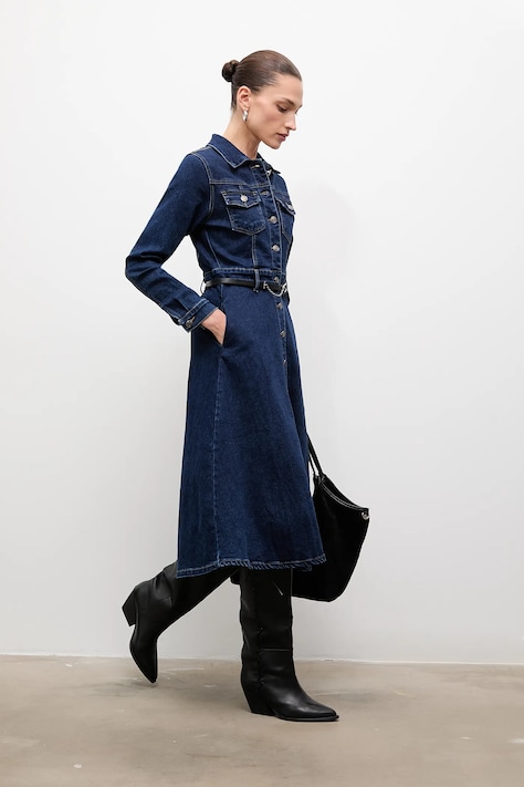 Answear.LAB vestito di jeans colore blu navy