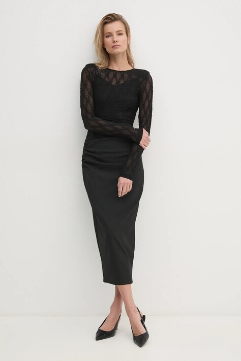 Answear Lab rochie culoarea negru, maxi, mulată