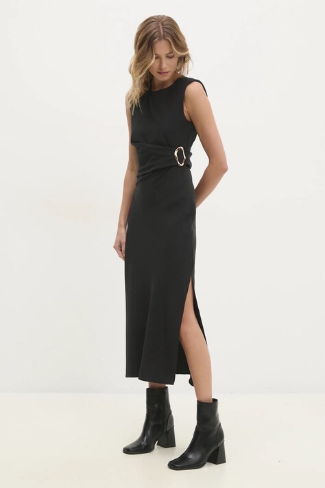 Answear Lab rochie culoarea negru, maxi, dreaptă